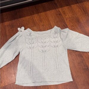 LoveShackFancy Light Gray Women's Sweater